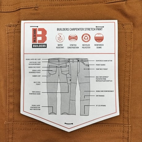 SALE BRIXTON パンツ カーペンター ブリクストン メンズ　BUILDERS CARPENTER PANT （GOLDEN BROWN）