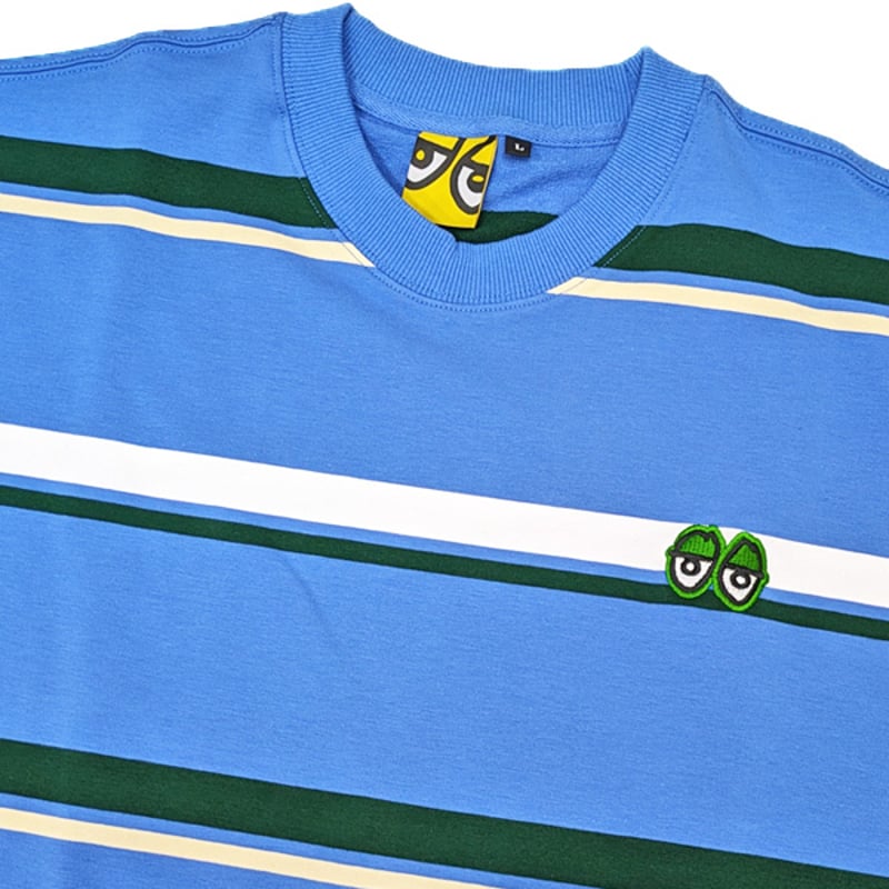 KROOKED Tシャツ クルキッド 半袖 ブルー KROOKED SKATEBOARDS E