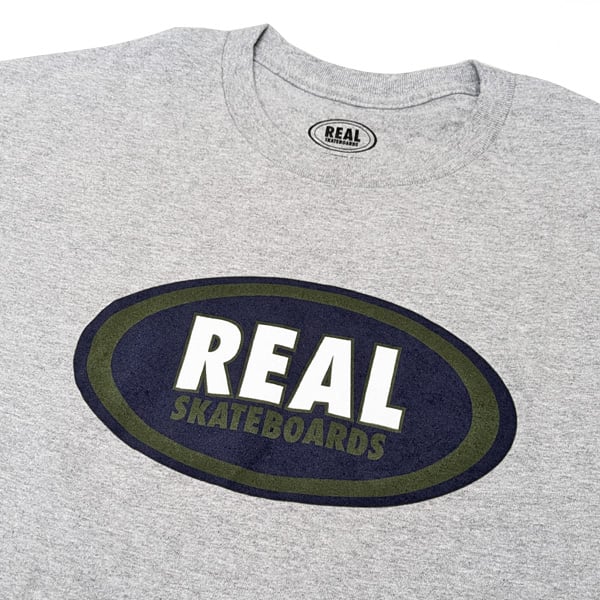 REAL SKATEBOARDS Tシャツ 半袖 リアル スケートボード グレー REAL SKATEBOARDS Tシャツ 半袖 リアル スケートボード グレー