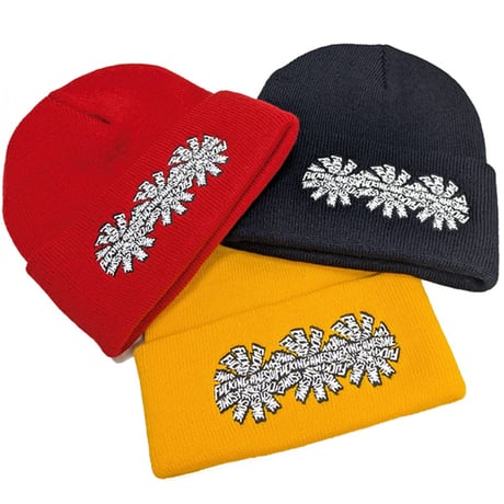 FUCKING AWESOME ファッキンオーサム ビーニー　FUCKINGAWESOME Three Spiral Cuff Beanie （Black Tan Red）