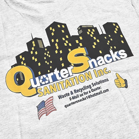 SALE QUARTER SNACKS Tシャツ 半袖 グレー クウォータースナックス　QUARTER SNACKS Sanitation Tee （Ash Grey）