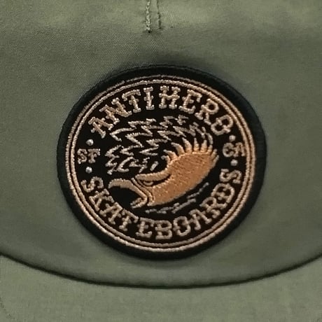 ANTIHERO SKATEBOARDS キャップ アンタイヒーロー 緑 CAP　EAGLE ROUND SNAPBACK CAP（MOSS/BRONZE/BLACK）