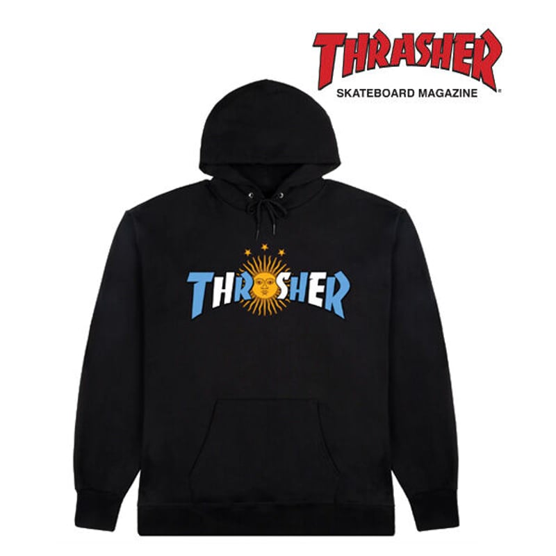 THRASHER スラッシャー パーカー 黒 ロゴ THRASHER MAGAZINE ARG THRASHER スラッシャー パーカー 黒 ロゴ THRASHER MAGAZINE ARG