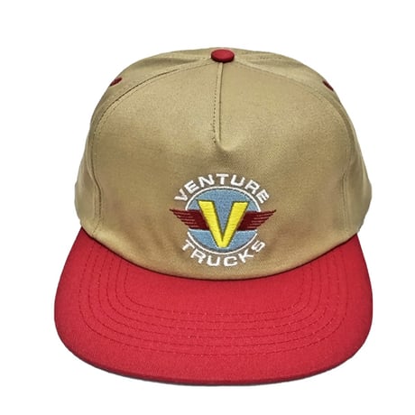 SALE VENTURE TRUCKS キャップ ベンチャー ベージュ 赤　WINGS SNAPBACK CAP （TAN/RED）
