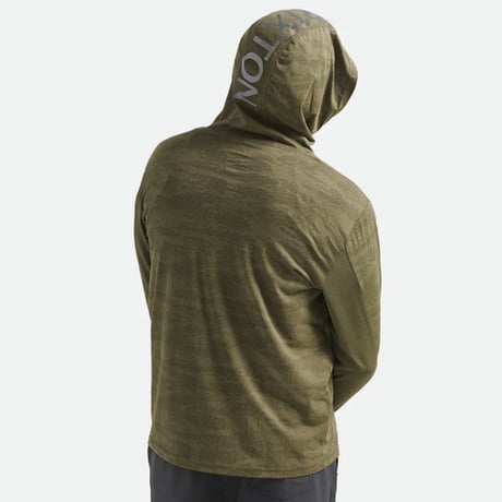 BRIXTON BOWERY 長袖 サンフーディー 日除け ブリクストン　JOURNEY L/S SUN HOODIE (OLIVE TIGER CAMO)