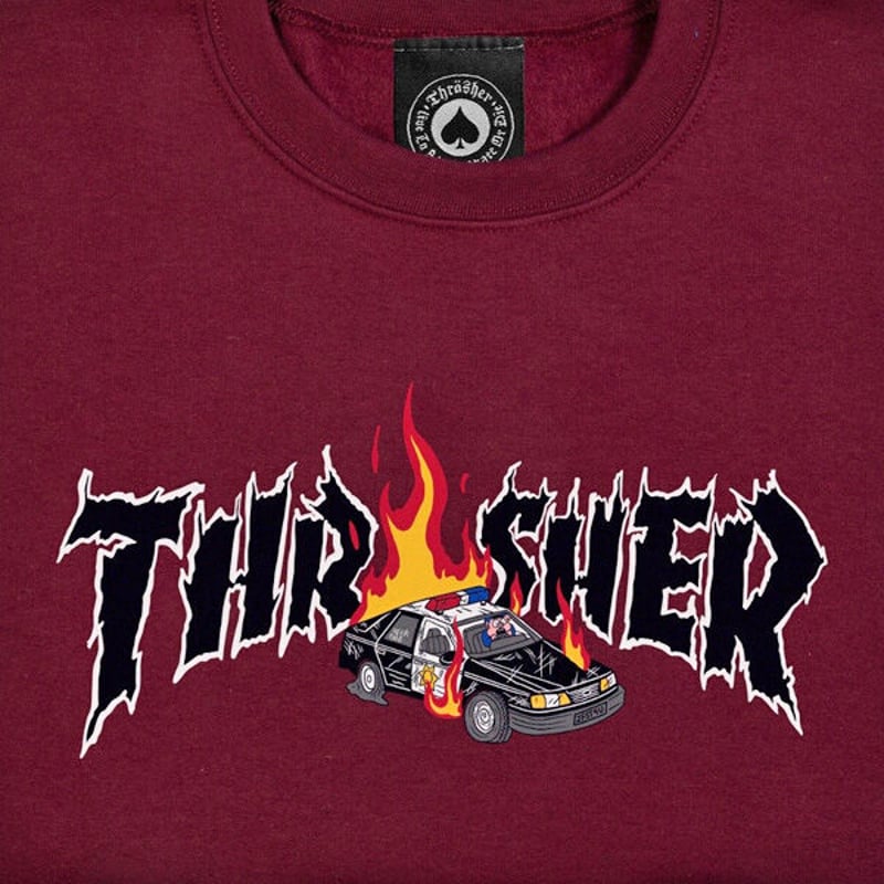 THRASHER スラッシャー スウェット トレーナー ワイン ロゴ THRASHER スラッシャー スウェット トレーナー ワイン ロゴ