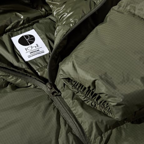 SALE  POLAR SKATE CO ダウン アウター ポーラー　RIPSTOP SOFT PUFFER JACKET （GREY GREEN）