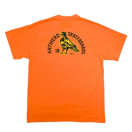 ANTIHERO SKATEBOARDS Tシャツ アンタイヒーロー 蛍光オレンジ 半袖　ANTIHERO ROCK DOVE FILL S/S POCKET TEE (SAFETY ORANGE)