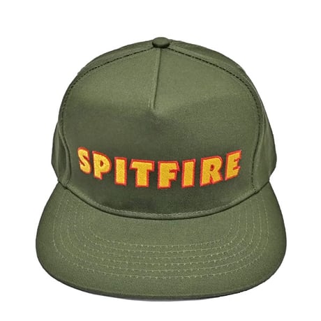“訳ありOUTLET SALE”  SPITFIRE WHEELS キャップ スピットファイア 緑　SPIT FIRE LTB SCRIPT SNAPBACK CAP （OLIVE）