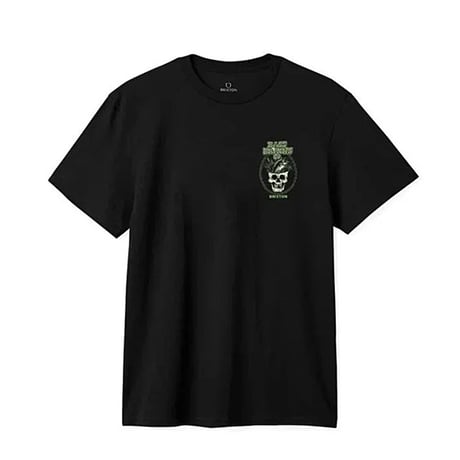 BRIXTON Tシャツ 半袖 黒 ブリクストン メンズ　BASS BRAINS SKULL S/S STT （BLACK）