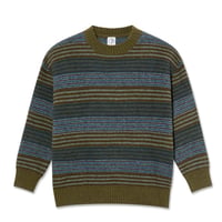 POLAR SKATE CO セーター ニット ポーラー　George Sweater （Blue Green Stripe）