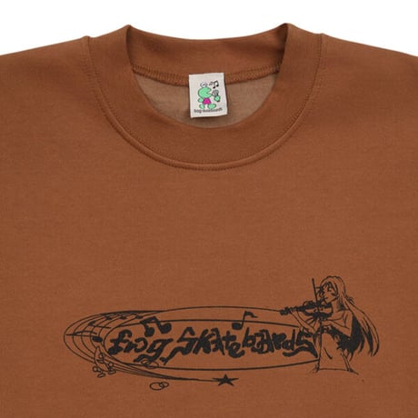SALE FROG SKATE スウェット　FROG SKATEBOARDS Beautiful Music Crew (Caramel) クルーネック トレーナー メンズ フロッグ