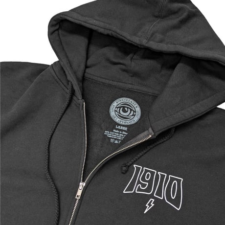 1910 9teenten パーカー　1910 BOMBS AWAY ZIP FLEECE （BLACK） MS125185 フードスウェット ナインティーン テン