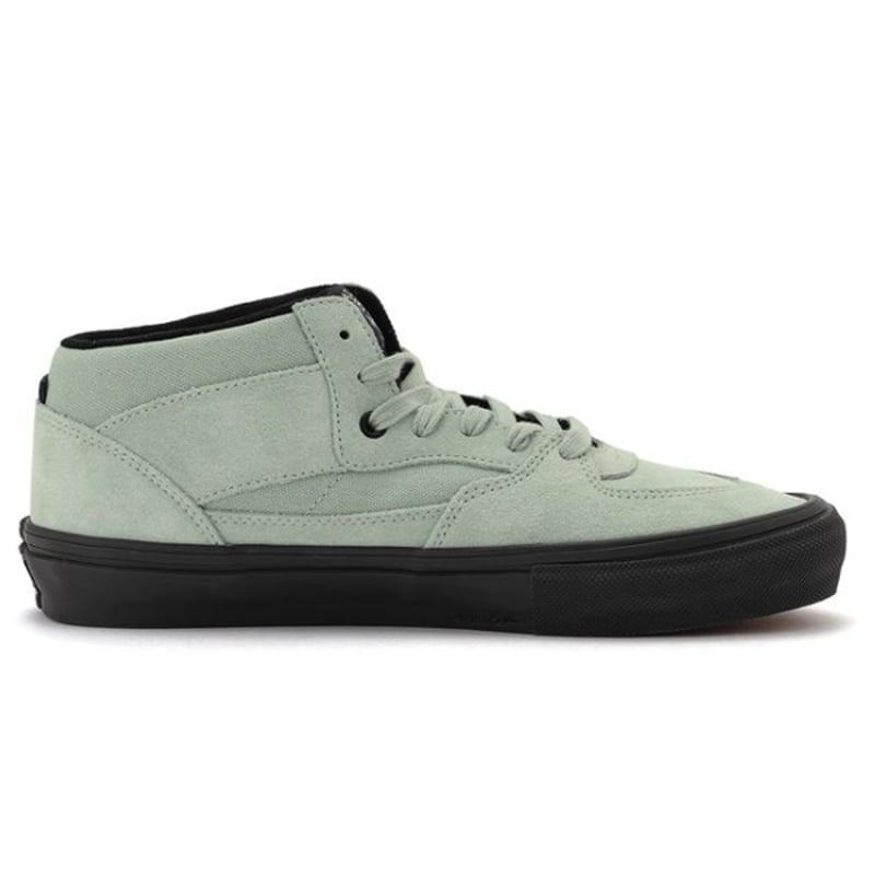 VANS スケートハーフキャブ バンズ スニーカー グレーグリーン系x黒