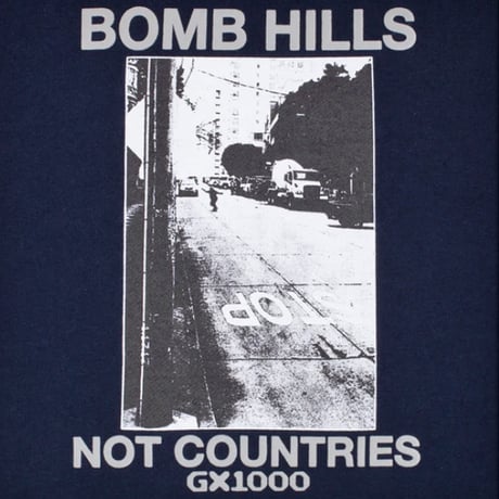 SALE GX1000 パーカー フーディー ジーエックスセン　Bomb Hills Not Countries Hoodie (Navy w/ Grey Font)