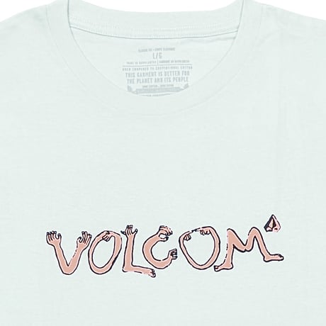 VOLCOM ボルコム Tシャツ 半袖 ライトグリーン系 メンズ　Crazybal T-shirt （CLOUD BLUE）