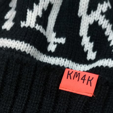 KM4K ビーニー　KM4K TEAM MANAGER BEANIE 10 （DARK RED　BLACK） 24-25 メンズ レディース カモシカ