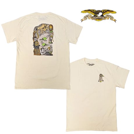 SALE ANTIHERO SKATEBOARDS Tシャツ アンタイヒーロー 半袖　JOHN HERNDON PIGEON VISION TEE （NATURAL）