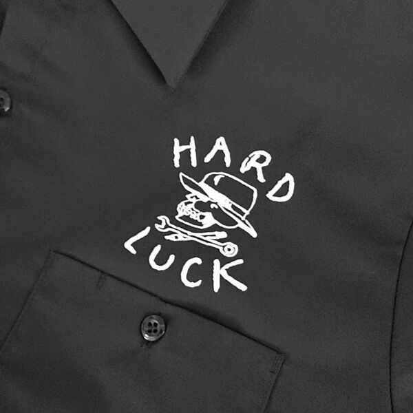 シャツ 半袖 メンズ ハードラック HARD LUCK HARD OG WORKSHIRT （BLUE　BLACK）