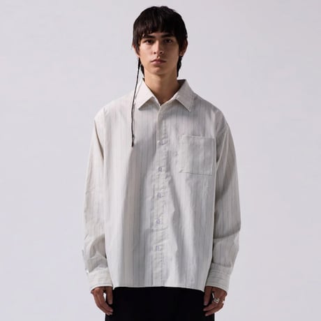 SALE FORMER シャツ 長袖 ストライプ アイボリー フォーマー　FORMER ANDERSON LS  SHIRT （BONE）