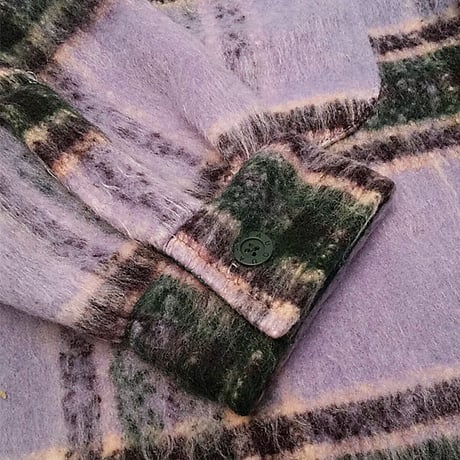 SALE QUASI シャツジャケット パープル クワジ クワージー クアジ　QUASI SKATEBOARDS QUASI Ecco Flannel Shirt （Lavender）
