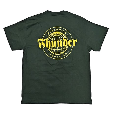 THUNDER TRUCKS サンダー スケボー Tシャツ 半袖 緑 　WORLDWIDE DBL S/S TEE （FOREST GREEN）