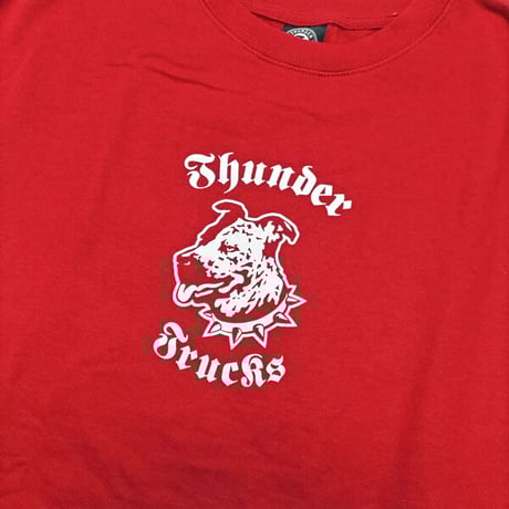 THUNDER TRUCKS サンダー スケボー スウェット 　DAWG CAPSULE CREWNECK SWEATSHIRT （RED）