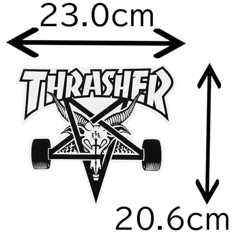 THRASHER スラッシャー ステッカー ロゴ　THRASHER MAGAZINE DIE SKATE GOAT STICKER 【BIG】