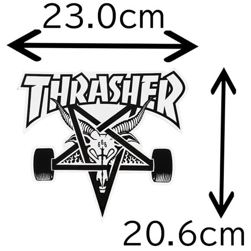 THRASHER スラッシャー ステッカー ロゴ THRASHER MAGAZINE DIE