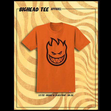 SPITFIRE WHEELS Tシャツ 半袖 スピットファイア オレンジ　SPIT FIRE BIGHEAD S/S TEE（ORANGE）