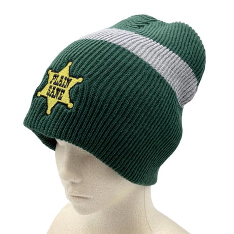 PLAINSANE PS SINGLE BEANIE（SOLID BLACK　BRITISH GREEN）  スノーボード  ニット帽 ビーニー プレインセイン PLAIN SANE