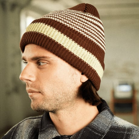 SALE QUASI ビーニー クワジ クワージー クアジ　QUASI SKATEBOARDS Palisades Beanie （White　Brown）