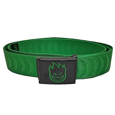 SPITFIRE WHEELS ベルト 緑 スピットファイア　SPIT FIRE BIGHEAD CRESCENT JACQUARD WEB BELT（GREEN）