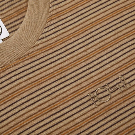 SALE POLAR SKATE CO Tシャツ 半袖 ポーラー メンズ　STRIPE SURF TEE （CAMEL）