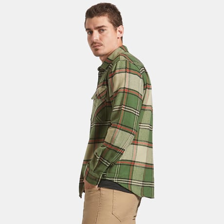 BRIXTON BOWERY シャツ 長袖 ブリクストン メンズ　BOWERY FLANNEL SHIRT （WILD GREEN/ELM/ADRENALINE RUSH）