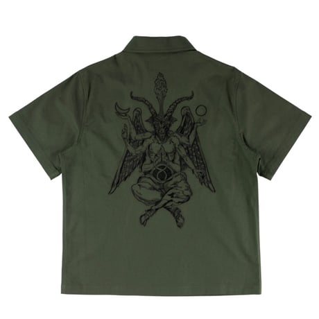 SALE WELCOME SKATEBOARDS シャツ ウェルカム 半袖　ALTAR EMBROIDERED RIPSTOP WORK SHIRT (IVY） 半袖 ウェルカム