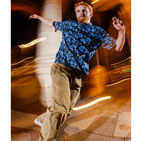 MAGENTA SKATEBOARDS シャツ 半袖 ブラックxブルー マゼンタ