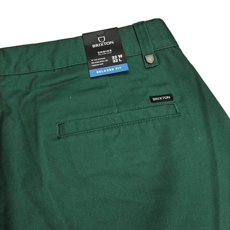 SALE BRIXTON チョイス チノ パンツ ブリクストン メンズ　CHOICE CHINO RELAXED PANT （PINE NEEDLE）