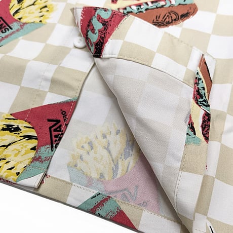 Vans シャツ 半袖 ベージュ系 　POP FAST FOOD SS SHIRT （COLORFUL）
