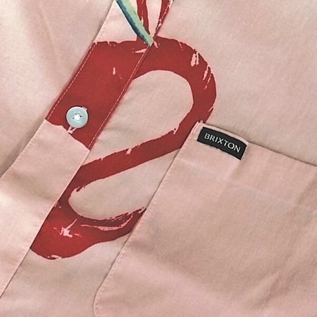 SALE BRIXTON シャツ 半袖 ブリクストン メンズ　CHARTER PRINT S/S WVN SHIRT （CORAL PINK）