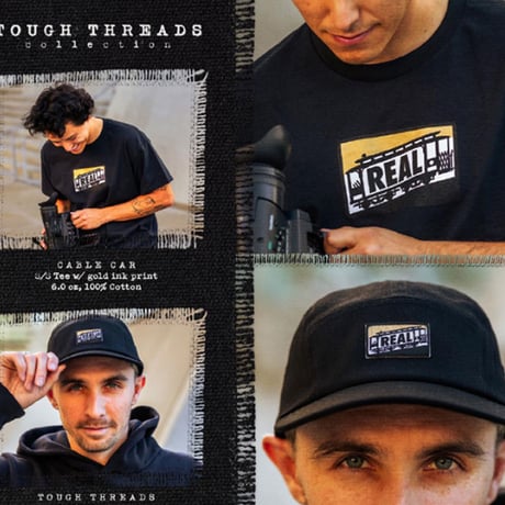 SALE REAL SKATEBOARDS Tシャツ 半袖 リアル ブラック　CABLE CAR S/S T-Shirt （BLACK）