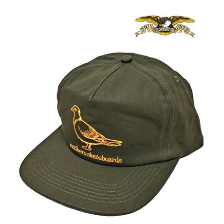 SALE ANTIHERO SKATEBOARDS キャップ アンタイヒーロー　ADJ BASIC PIGEON SNAPBACK CAP