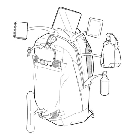 BURTON バックパック バートン バッグ Burton Day Hiker 30L Backpack （True Black　Forest Moss） 24-25