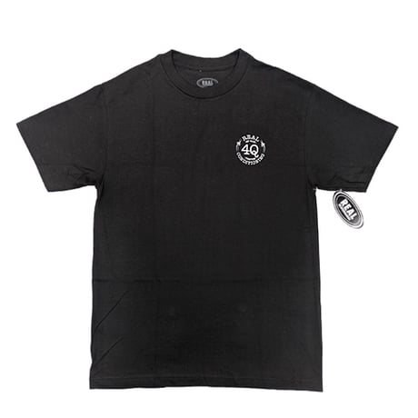 REAL SKATEBOARDS Tシャツ 半袖 リアル スケートボード 黒　REAL x 4Q CONDITIONING TEE (BLACK)
