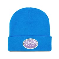 SALE QUARTER SNACKS ビーニー 青 クウォータースナックス　QUARTER SNACKS  Mountain Patch Beanie （Blue　Black）