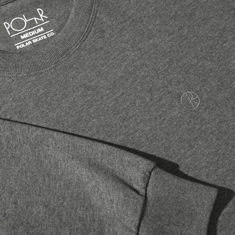 SALE POLAR SKATE CO Tシャツ 長袖 ポーラー メンズ　TEAM LS TEE  (DARK GREY MELANGE）
