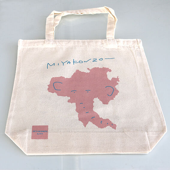 miyakonzo＆都城市map両面エコバッグ ピンク | bonjour+shop