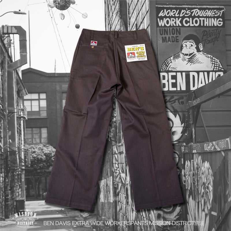 Greige】BEN DAVIS EXTRA WIDE WORKERS PANTS MISS