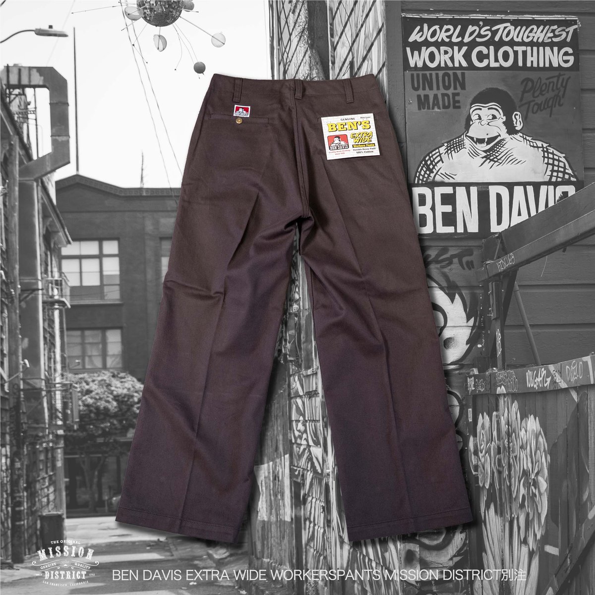 Greige】BEN DAVIS EXTRA WIDE WORKERS PANTS MISS