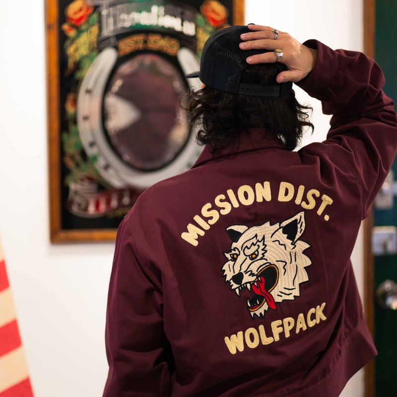 ネイティブジャパニーズ　MISSION DIST. JACKET Burgundy】MISSION DIST. WOLFPACK JACKET | NATIV